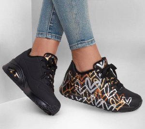 Skechers Skechers damskie buty sportowe UNO METALLIC LOVE 155523/BKGD 37 2