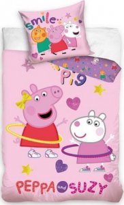 Carbotex Pościel bawełniana 100x135 świnka Peppa 1
