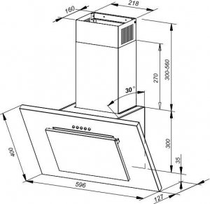 Okap MPM Okap przyścienny MPM-60-OV-19N 2