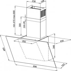 Okap MPM Okap przyścienny MPM-90-OVS-24 4