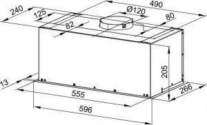 Okap MPM Okap do zabudowy MPM-60-OW-04 3
