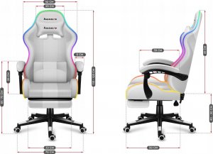 Fotel Huzaro Force 4.7 White RGB 13