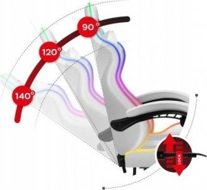 Fotel Huzaro Force 4.7 White RGB 6