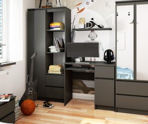 Biurko Fabryka Mebli Akord Piksel Szare 90 cm x 50 cm 5