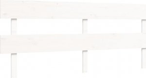 vidaXL Rama łóżka z wezgłowiem, biała, 200x200 cm, lite drewno 8