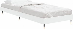 vidaXL Rama łóżka, biała, 75x190 cm, materiał drewnopochodny 4