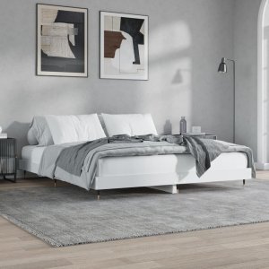 vidaXL Rama łóżka, biała, 180x200 cm, materiał drewnopochodny 1