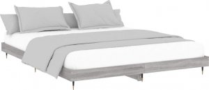 vidaXL Rama łóżka, szary dąb sonoma, 160x200cm materiał drewnopochodny 4