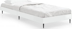 vidaXL Rama łóżka, biała, połysk, 75x190 cm, materiał drewnopochodny 2