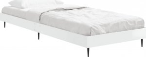 vidaXL Rama łóżka, biała, połysk, 75x190 cm, materiał drewnopochodny 3