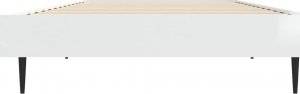 vidaXL Rama łóżka, biała, połysk, 75x190 cm, materiał drewnopochodny 6