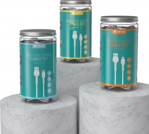 Kabel USB Devia Devia kabel Kintone USB - Lightning 1,0 m 2,1A biały zestaw 30 szt V2 2