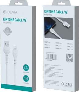 Kabel USB Devia Devia kabel Kintone USB - Lightning 1,0 m 2,1A biały 6