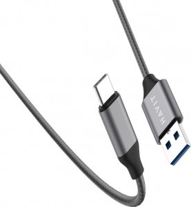 Kabel USB Havit HAVIT kabel H693 USB3.0 - USB-C 3A 1,0m szary 1