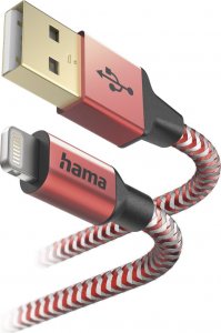 Kabel USB Hama USB-A - Lightning 1.5 m Czerwony (002015540000) 3
