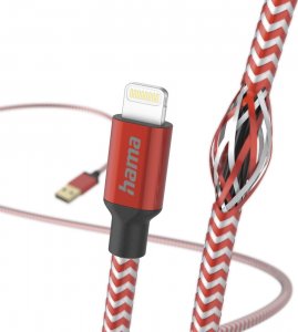 Kabel USB Hama USB-A - Lightning 1.5 m Czerwony (002015540000) 4