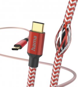 Kabel USB Hama USB-C - USB-C 1.5 m Czerwony (002015600000) 2