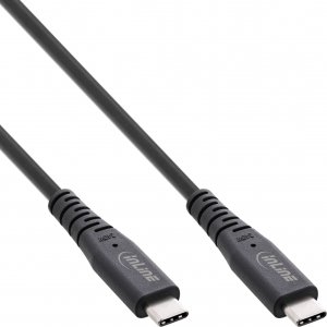 Kabel USB InLine USB-C - USB-C 1 m Czarny (35901I) 1