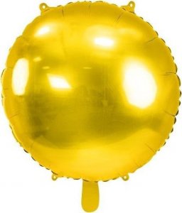 Party Deco Balon foliowy okrągły Pastylka 59cm złoty 1