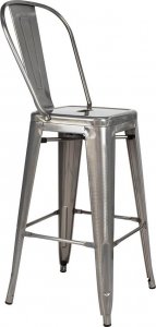 King Home Krzesło metalowe Tower Big Back KH010100969 nowoczesne szare 1