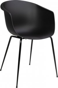 King Home Krzesło RALF czarne - polipropylen, metal 1