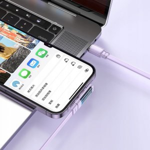 Kabel USB Mcdodo Lightning - USB-C 1.2 m Fioletowy 3