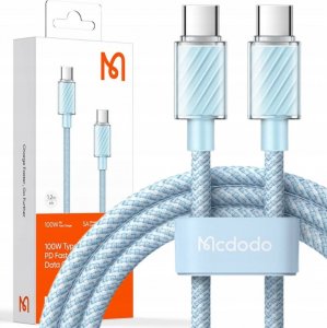 Kabel USB Mcdodo USB-C - USB-C 1.2 m Niebieski 1