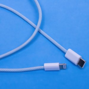 Kabel USB TelForceOne USB-C - Lightning 1 m Niebieski (OEM0101122) 4