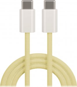 Kabel USB TelForceOne Maxlife kabel MXUC-06 USB-C - USB-C 1,0 m 20W żólty nylonowy 1