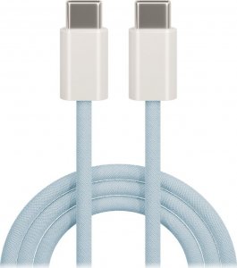 Kabel USB TelForceOne Maxlife kabel MXUC-06 USB-C - USB-C 1,0 m 20W niebieski nylonowy 1