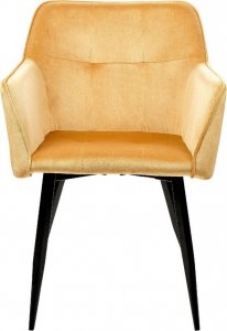 Beliani Zestaw 2 krzeseł do jadalni welurowy żółty JASMIN 3