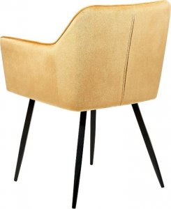 Beliani Zestaw 2 krzeseł do jadalni welurowy żółty JASMIN 5