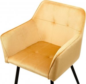 Beliani Zestaw 2 krzeseł do jadalni welurowy żółty JASMIN 6