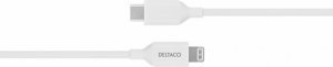Kabel USB Deltaco USB-C - Lightning 1 m Biały (IPLH-451) 1