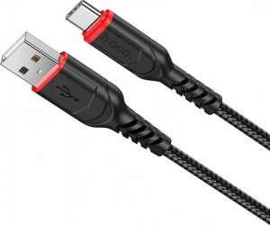 Kabel USB Hoco USB-A - USB-C 1 m Czarny (6931474744920) 2