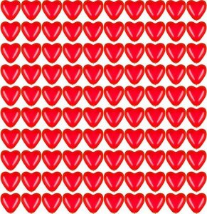 Springos Balony serca na walantynki, urodziny 100 szt. czerwone serduszka UNIWERSALNY 1