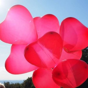 Springos Balony serca na walantynki, urodziny 100 szt. czerwone serduszka UNIWERSALNY 2