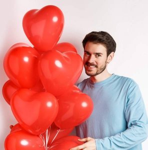 Springos Balony serca na walantynki, urodziny 100 szt. czerwone serduszka UNIWERSALNY 6