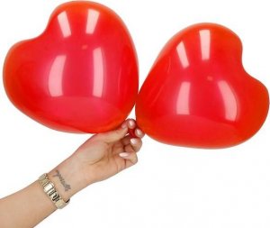 Springos Balony serca na walantynki, urodziny 100 szt. czerwone serduszka UNIWERSALNY 10