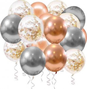 Springos Balony na urodziny 48 szt. dekoracje z napisem happy birthday multikolor UNIWERSALNY 2