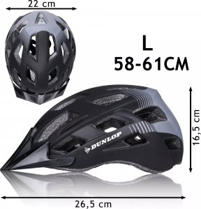 Dunlop Kask rowerowy męski damski LED DUNLOP M 5