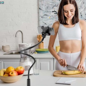 Alogy Alogy Uchwyt elastyczny z klipsem na biurko statyw giętki Holder uniwersalny na telefon / Czarny 11