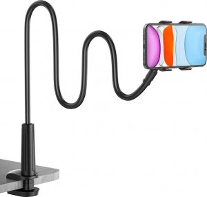 Alogy Alogy Uchwyt elastyczny z klipsem na biurko statyw giętki Holder uniwersalny na telefon / Czarny 12