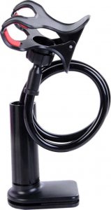 Alogy Alogy Uchwyt elastyczny z klipsem na biurko statyw giętki Holder uniwersalny na telefon / Czarny 13