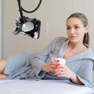 Alogy Alogy Uchwyt elastyczny z klipsem na biurko statyw giętki Holder uniwersalny na telefon / Czarny 5