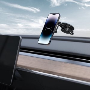 Spigen Uchwyt samochodowy magnetyczny Spigen ITS35-3 OneTap MagSafe Windshield & Dashboard Car Mount Black 11