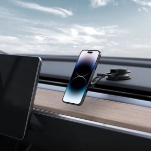 Spigen Uchwyt samochodowy magnetyczny Spigen ITS35-3 OneTap MagSafe Windshield & Dashboard Car Mount Black 10