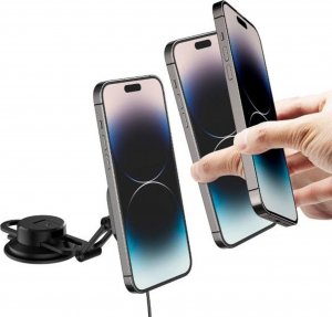 Uchwyt samochodowy Spigen ITS35W-3 Onetap Pro 3 Magnetic do MagSafe Windshield & Dashboard Car Mount Wireless Charger black 17