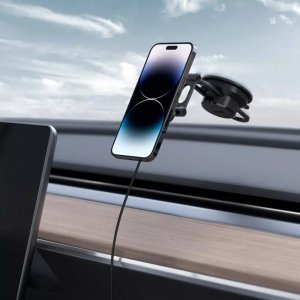 Uchwyt samochodowy Spigen ITS35W-3 Onetap Pro 3 Magnetic do MagSafe Windshield & Dashboard Car Mount Wireless Charger black 19