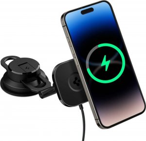 Uchwyt samochodowy Spigen ITS35W-3 Onetap Pro 3 Magnetic do MagSafe Windshield & Dashboard Car Mount Wireless Charger black 34